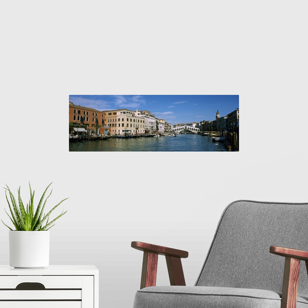 A modern room featuring Bridge across a canal, Rialto Bridge, Grand Canal, Venice, Veneto, Italy