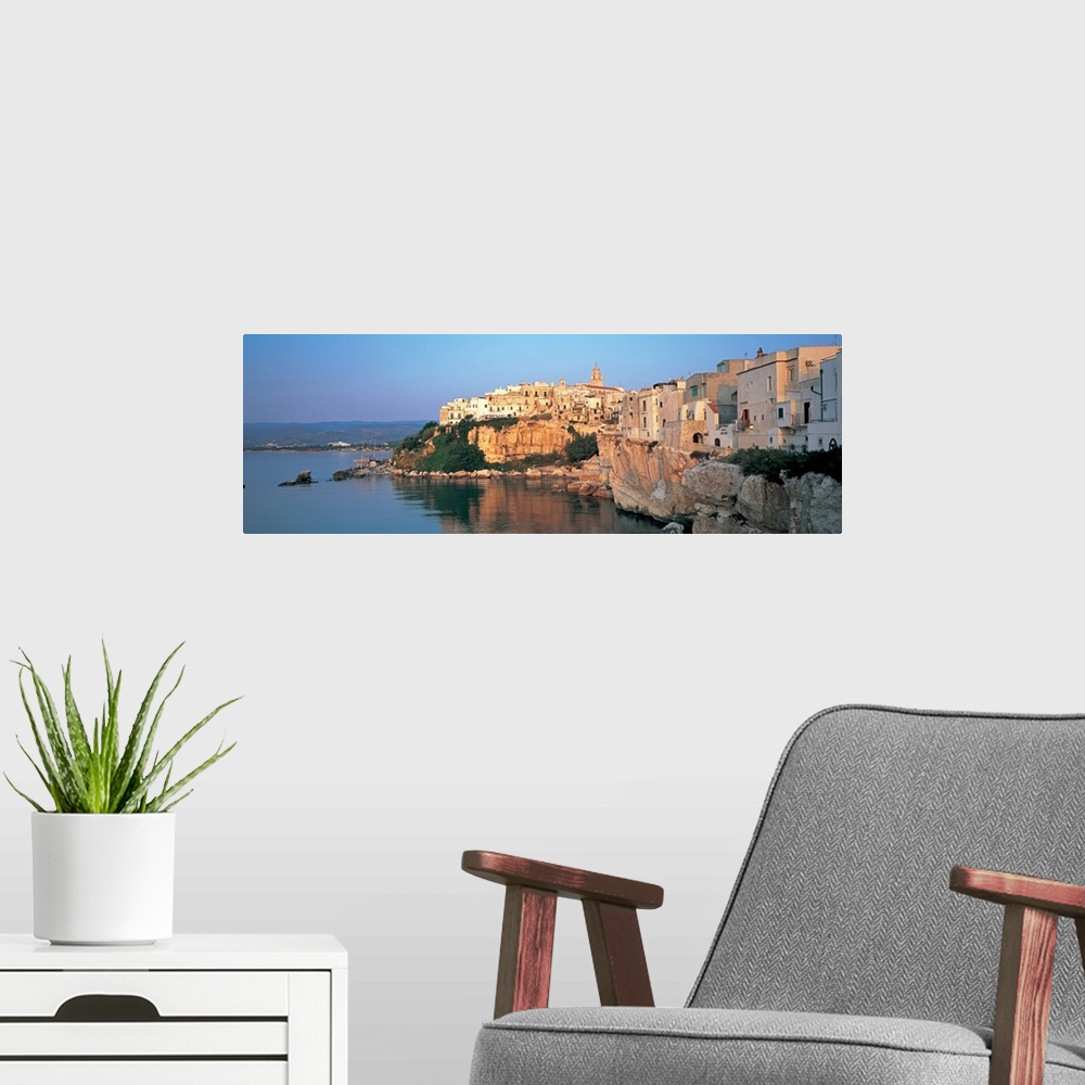 A modern room featuring Buildings at the coast, Vieste, Gargano, Apulia, Italy