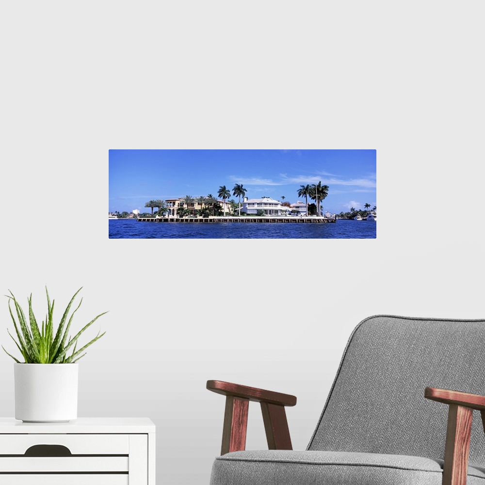 A modern room featuring Buildings at the waterfront, Atlantic Intracoastal Waterway, Fort Lauderdale, Broward County, Flo...