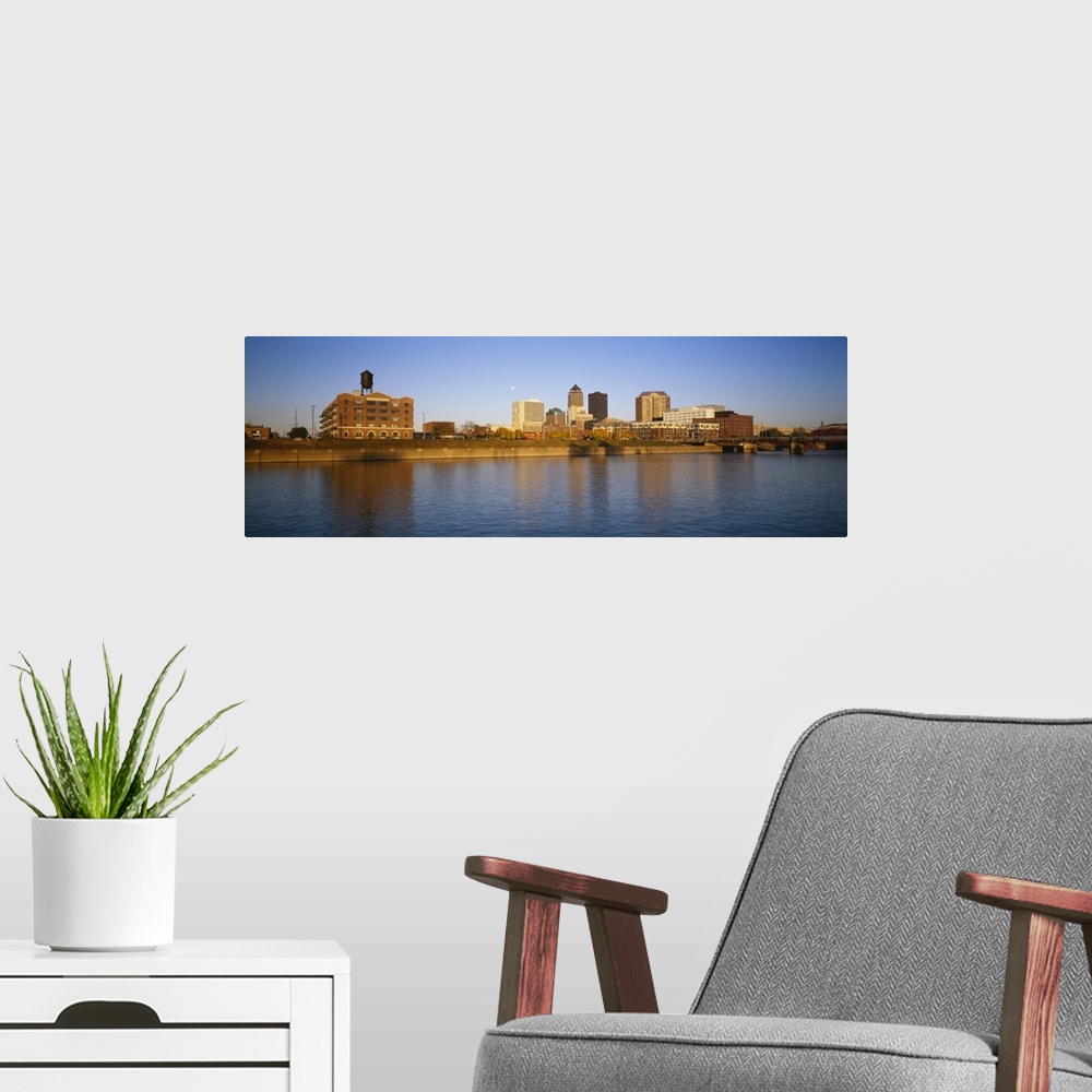 A modern room featuring Buildings At The Waterfront, Des Moines River, Des Moines, Iowa