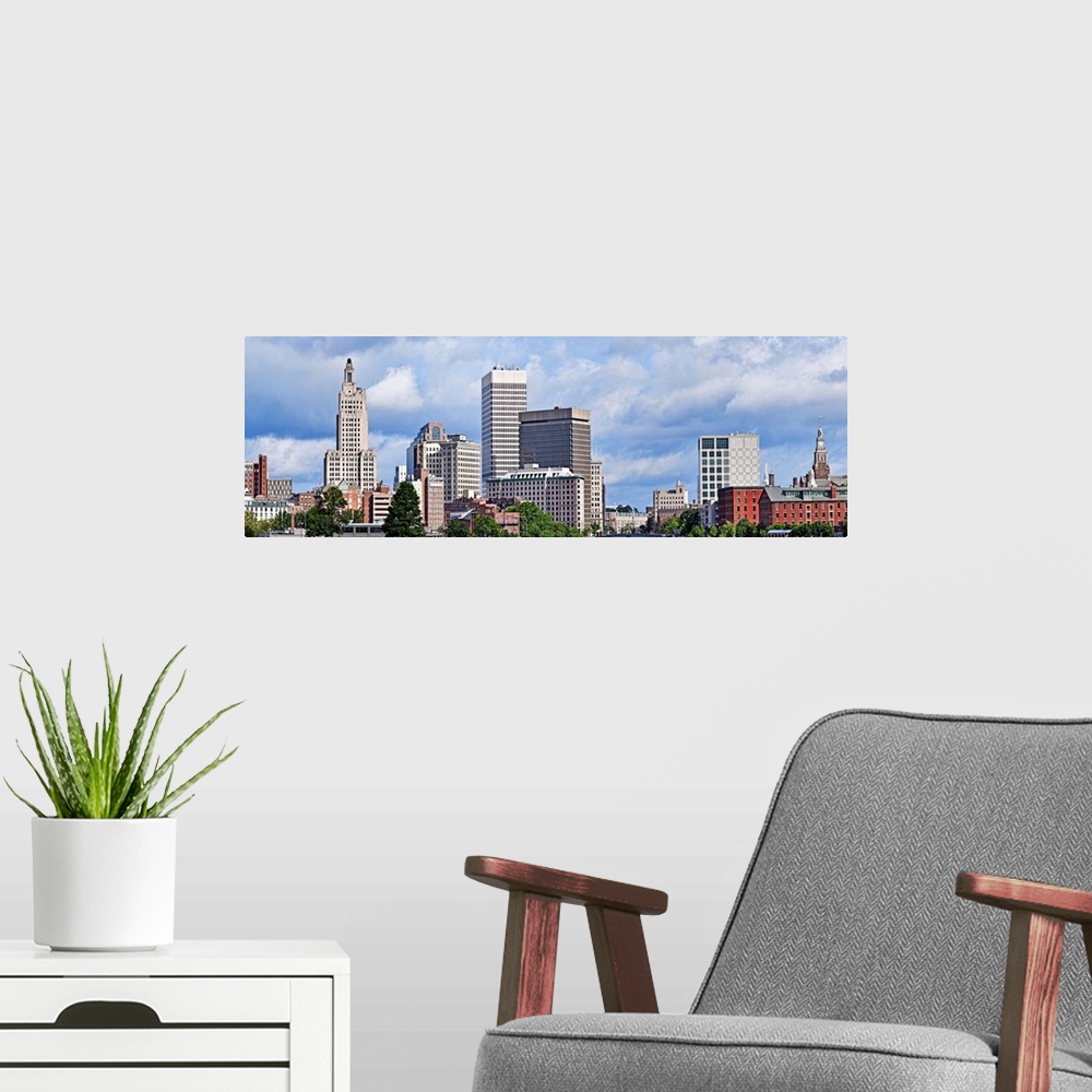 A modern room featuring Buildings in a city, Providence River, Providence, Rhode Island, USA 2012