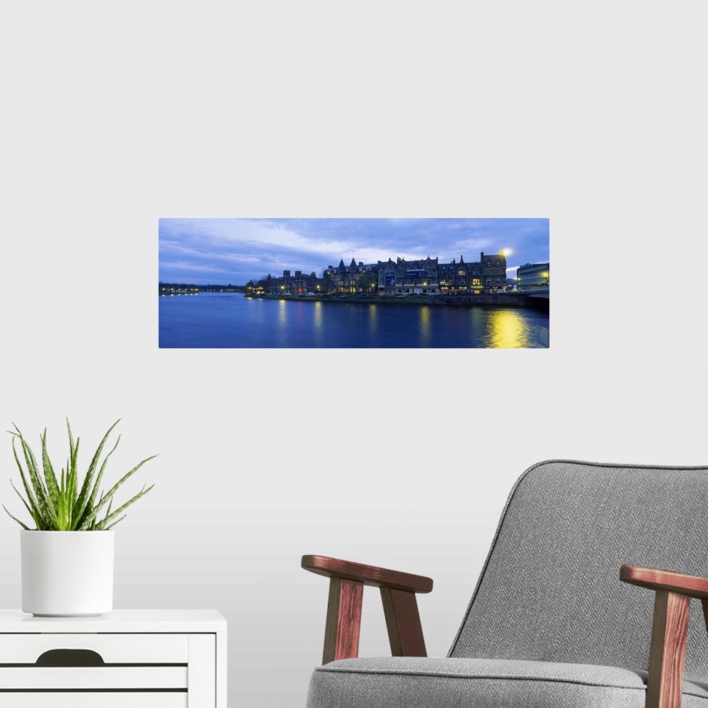A modern room featuring Buildings on the waterfront, Inverness, Highlands, Scotland