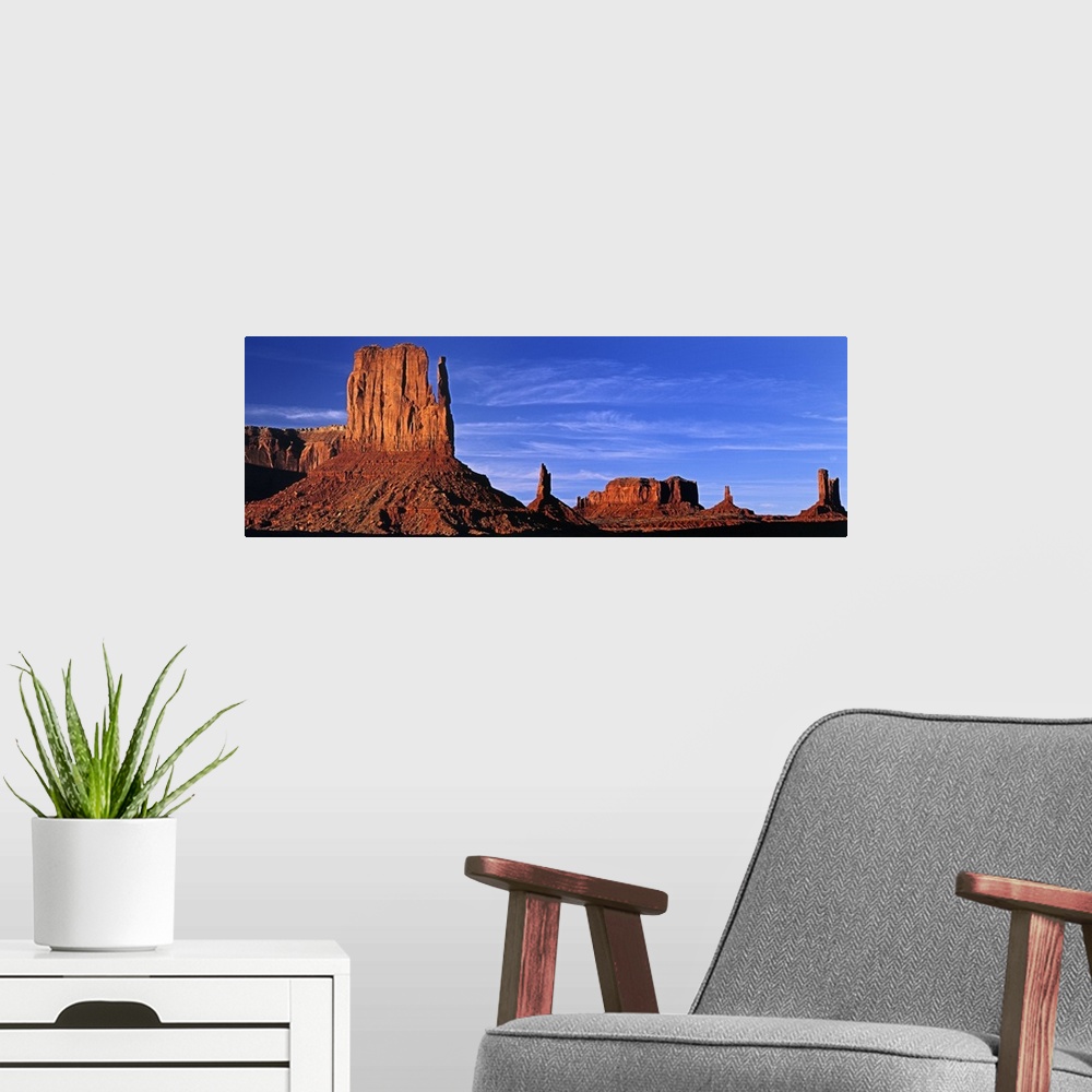 A modern room featuring Buttes in the desert, Monument Valley, Utah