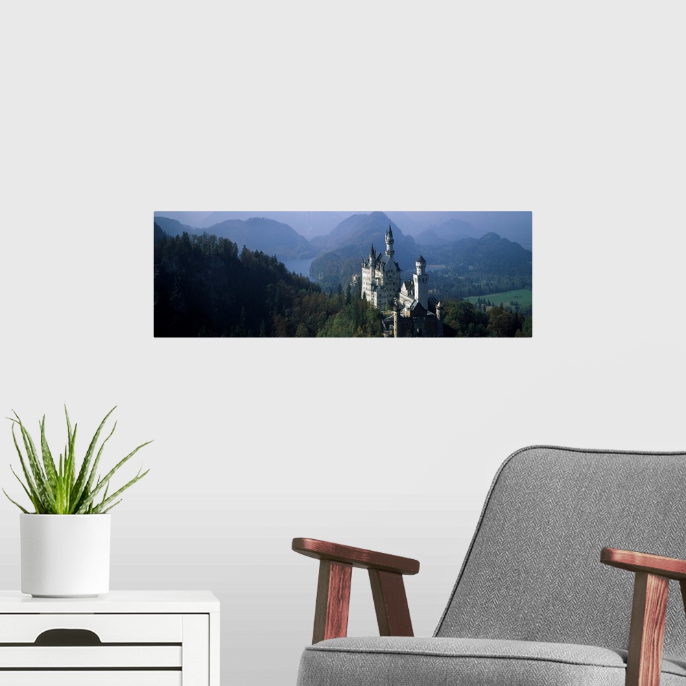 A modern room featuring Castle on a hill, Neuschwanstein Castle, Bavaria, Germany