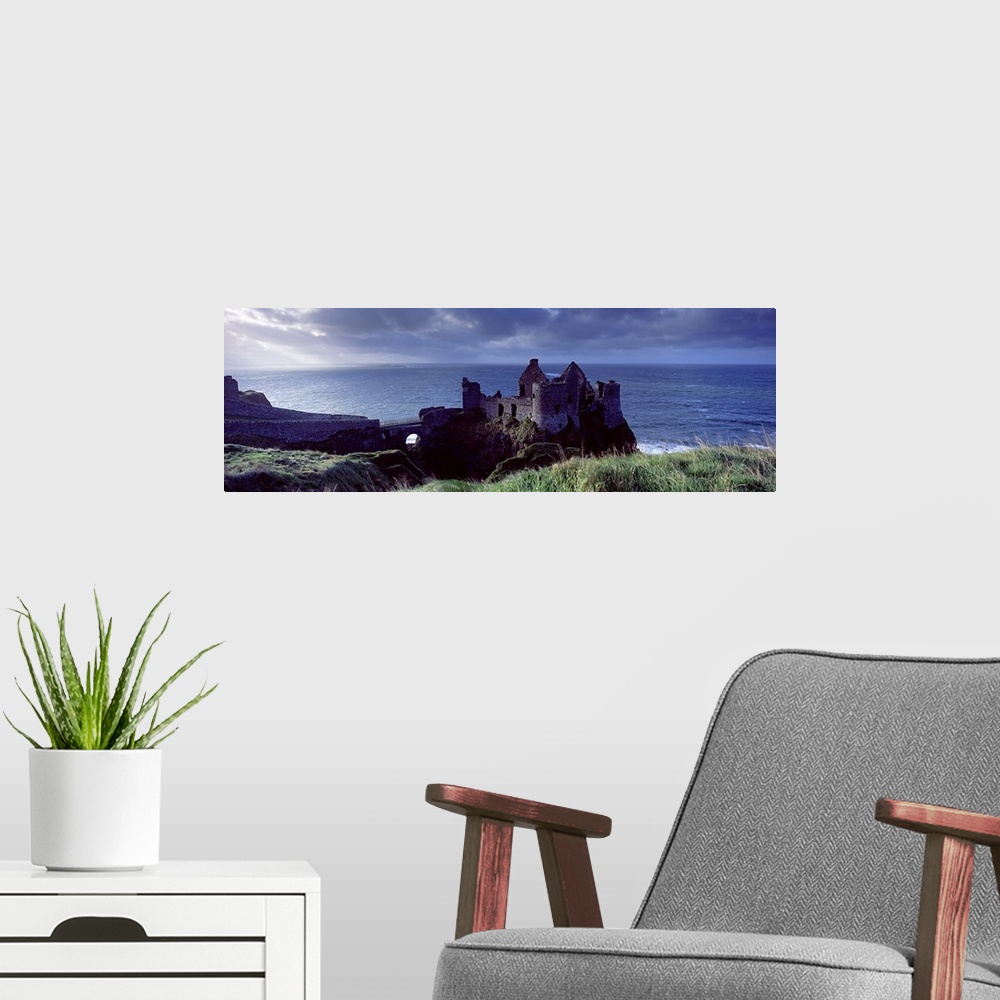 A modern room featuring Castle on the coast, Dunluce Castle, County Antrim, Northern Ireland