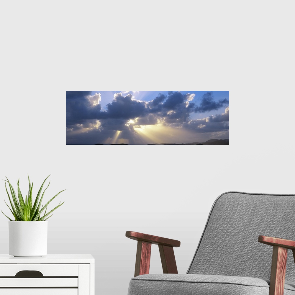 A modern room featuring Clouds Pillsbury Sound US Virgin Islands
