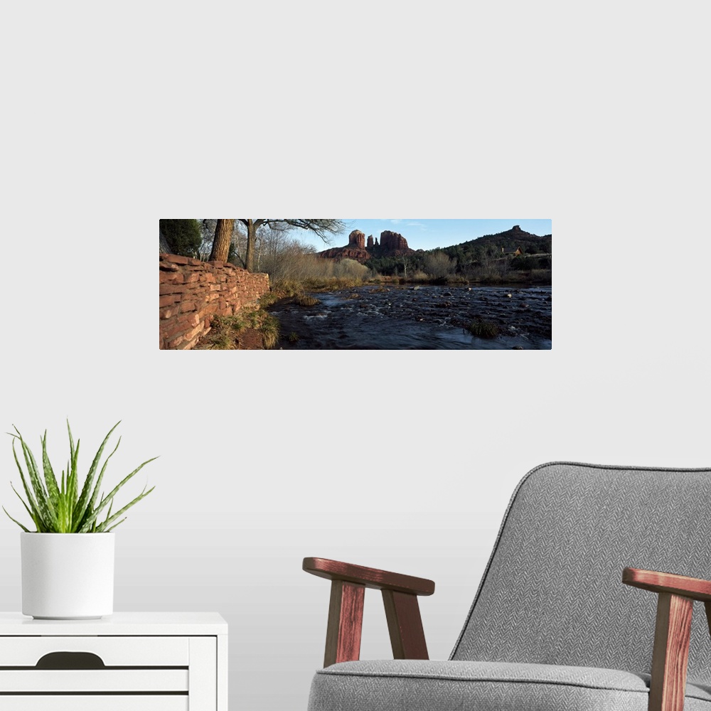 A modern room featuring Creek with rock formations in the background, Red Rock Crossing, Sedona, Coconino County, Arizona