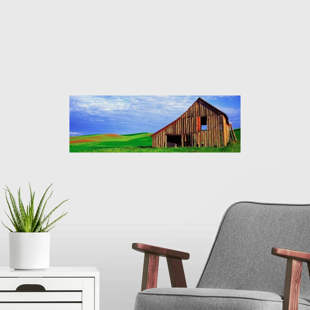 A modern room featuring Dilapidated barn in a farm, Palouse, Whitman County, Washington State