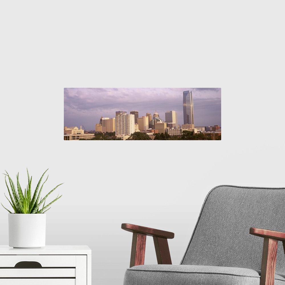 A modern room featuring Downtown skyline, Oklahoma City, Oklahoma, USA 2012
