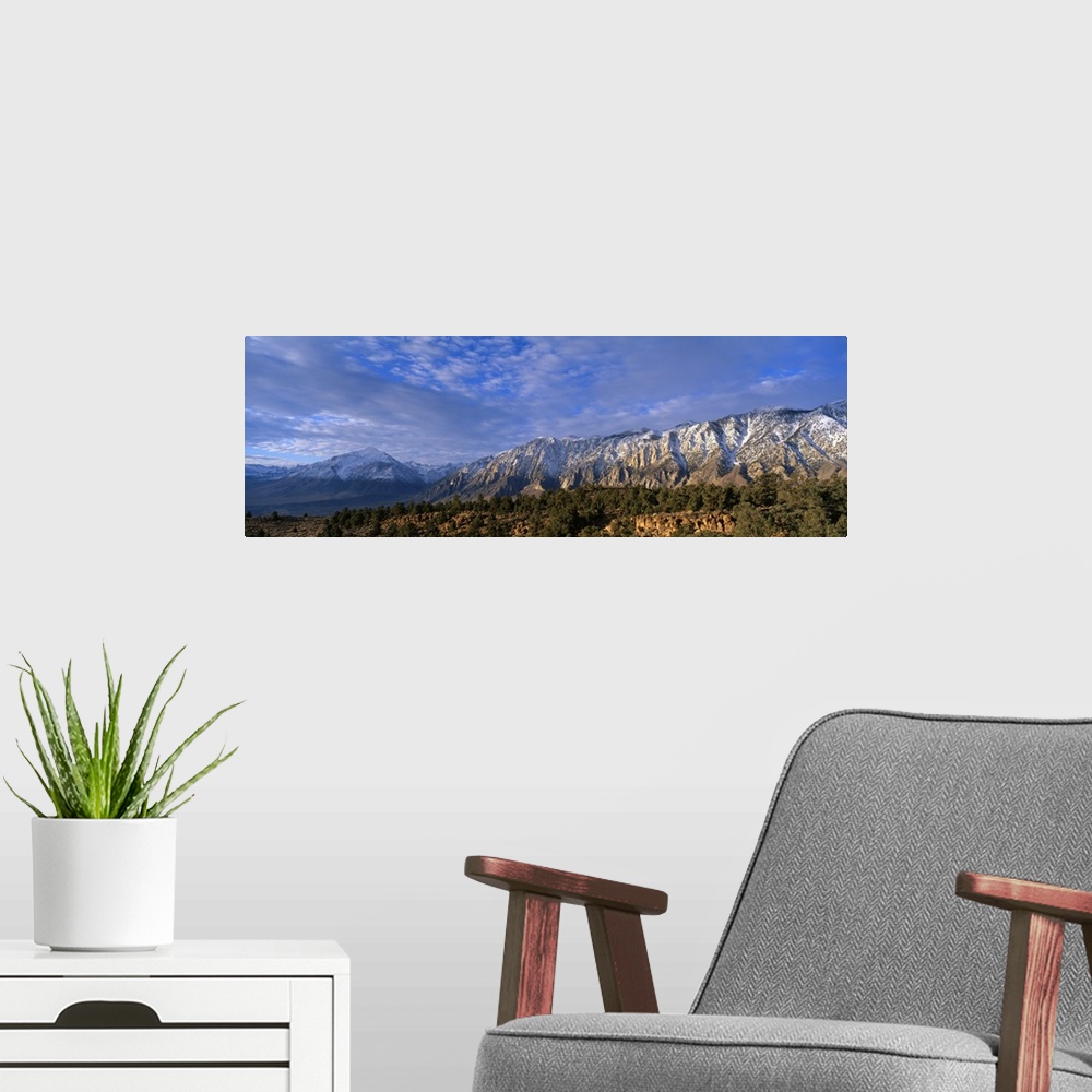 A modern room featuring Eastern Sierra Mountains CA