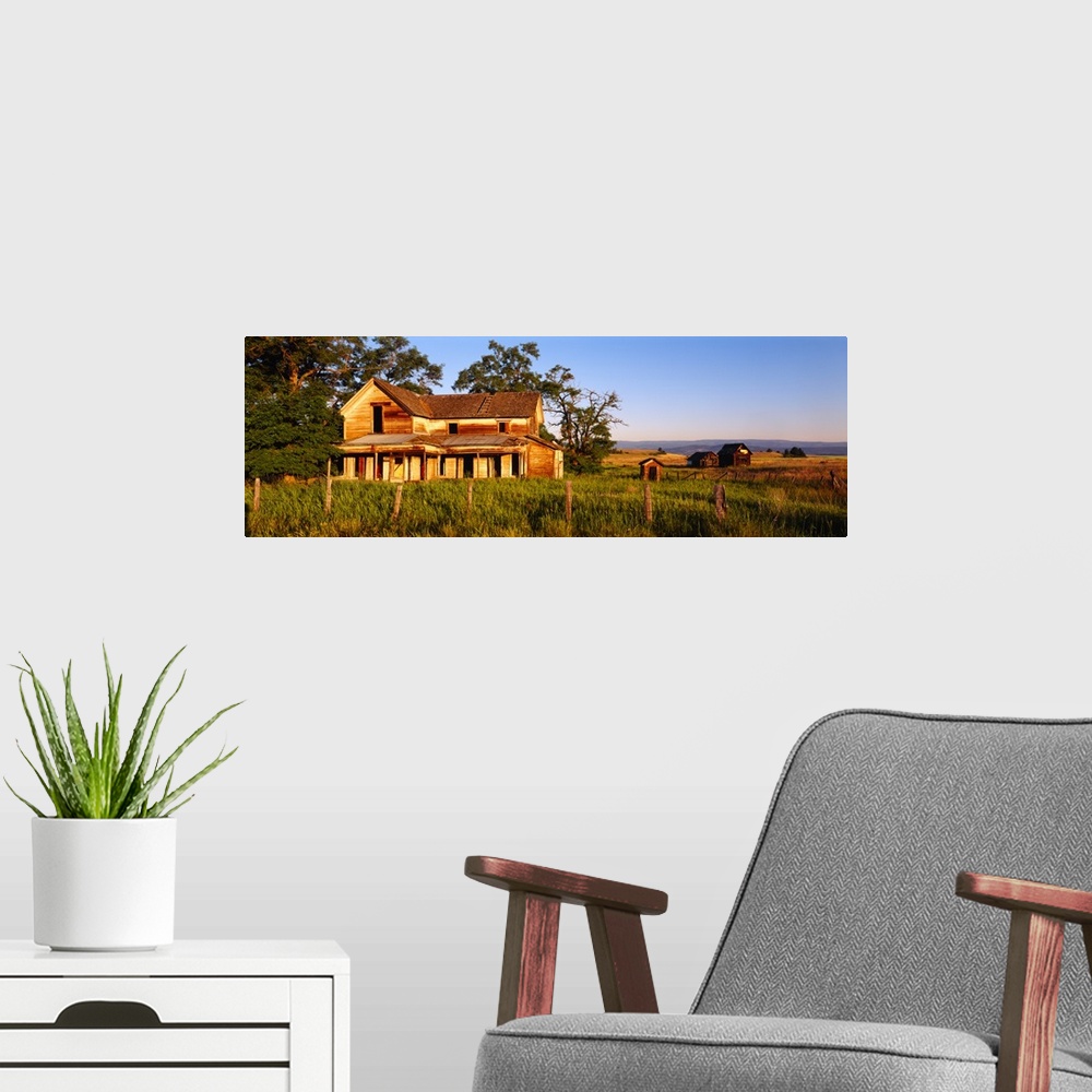 A modern room featuring Farmhouse on a landscape, Imbler, Union County, Oregon