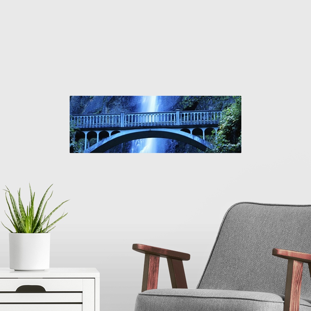 A modern room featuring Footbridge Multnomah Falls OR