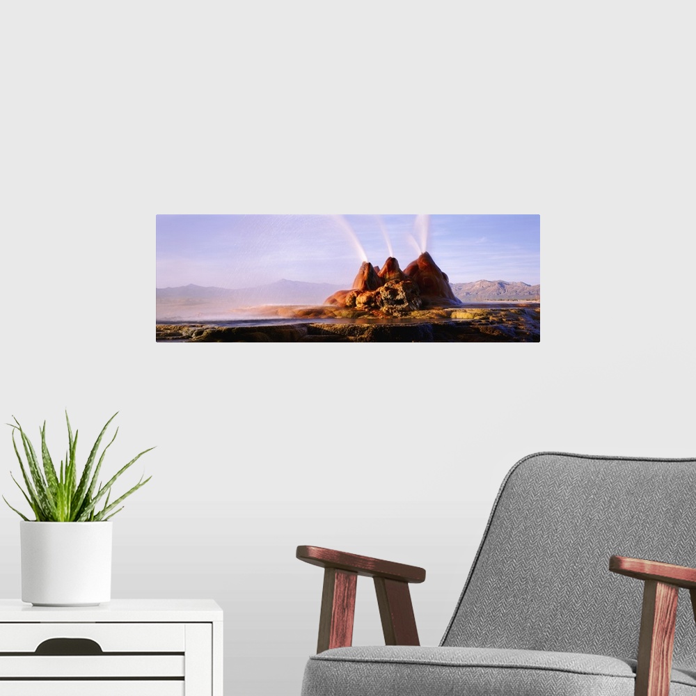 A modern room featuring Geyser Black Rock Desert NV