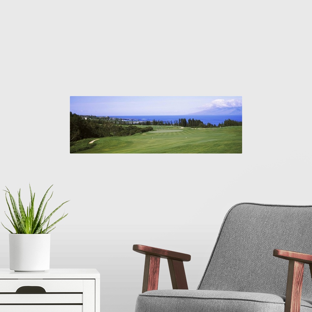 A modern room featuring Golf course at the oceanside, Kapalua Golf course, Maui, Hawaii