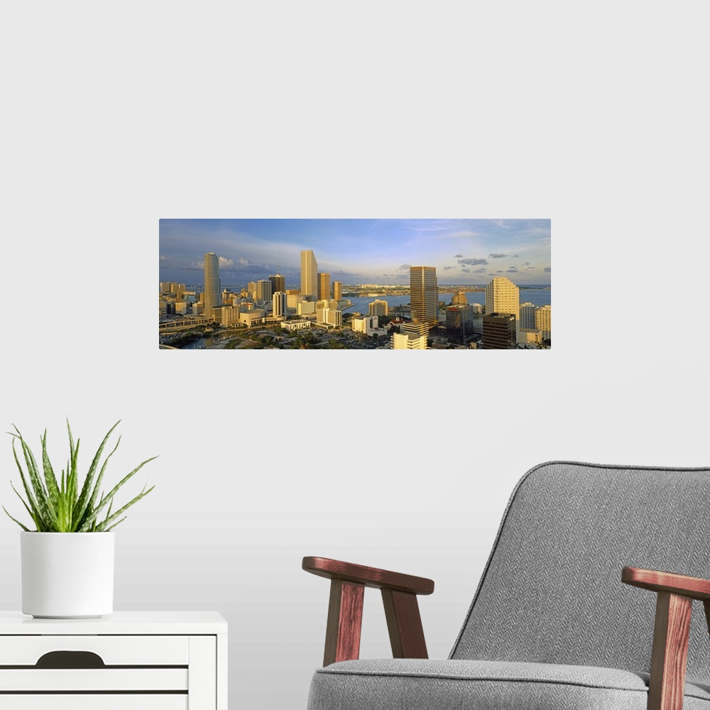 A modern room featuring High angle view of a city, Miami, Miami-Dade County, Florida