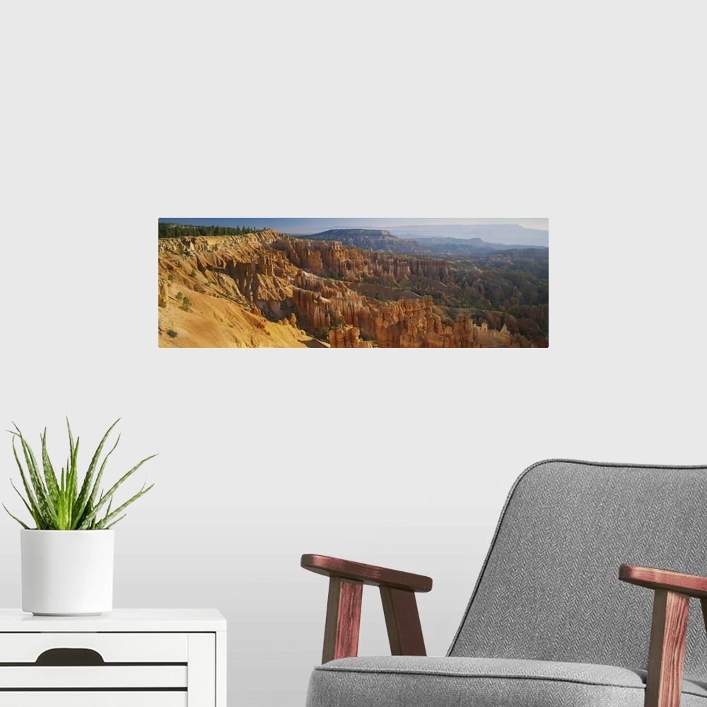 A modern room featuring High angle view of rock formations, Bryce Canyon, Bryce Canyon National Park, Utah