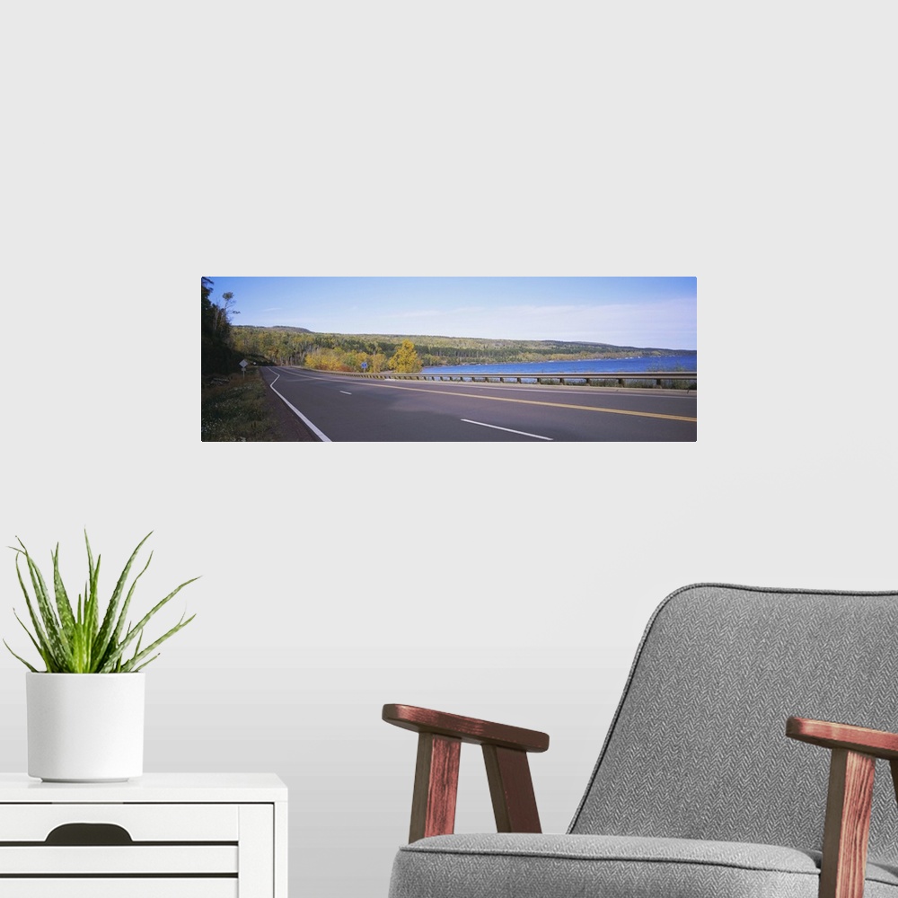 A modern room featuring Highway along a river, Highway 61, Minnesota