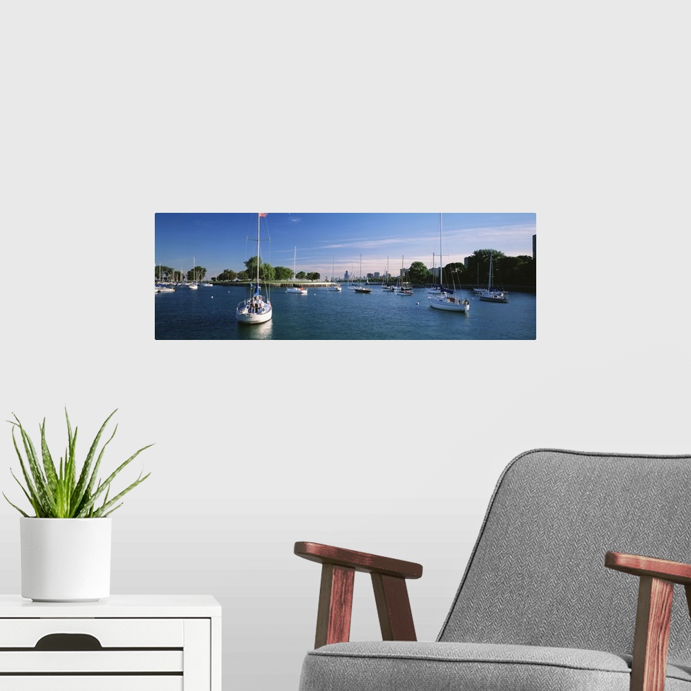 A modern room featuring Illinois, Chicago, Lake Michigan, Boats in a lake