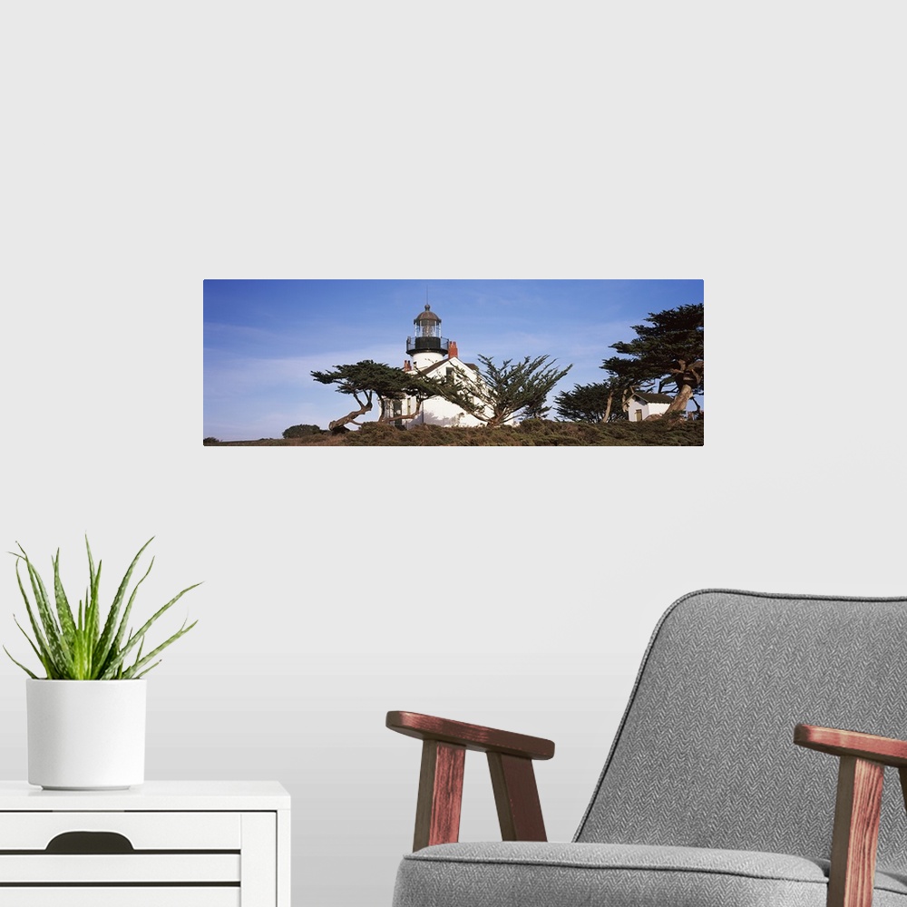 A modern room featuring Low angle view of a lighthouse, Point Pinos Lighthouse, Pacific Grove, Monterey County, California,