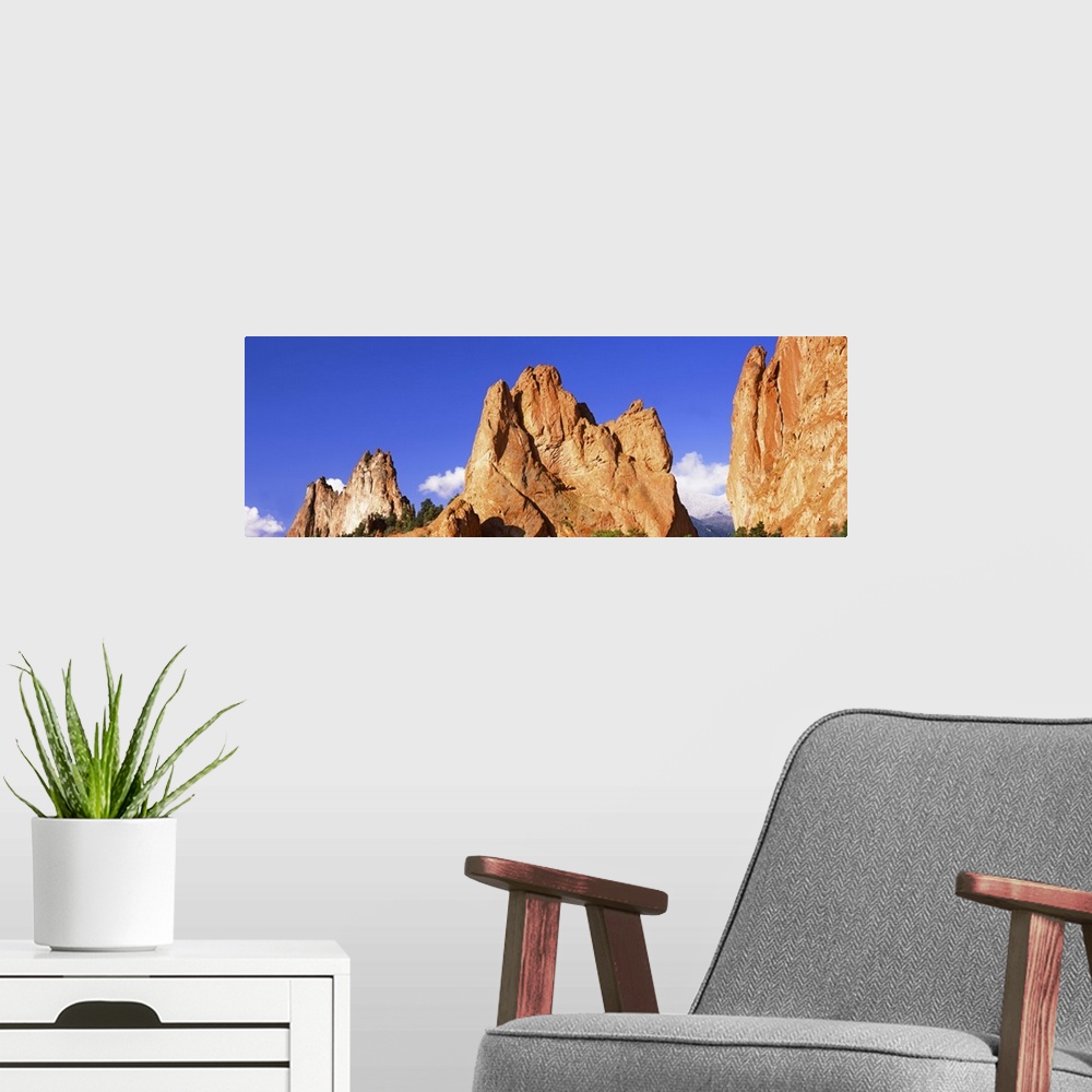 A modern room featuring Low angle view of rock formations, Garden of The Gods, Colorado Springs, Colorado