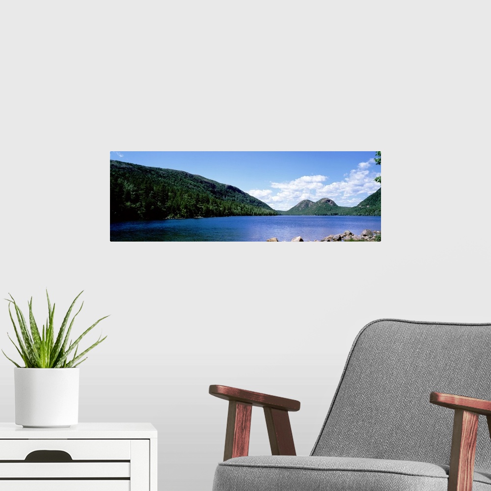 A modern room featuring Maine, Acadia National Park, Bubble rocks at the end of Jordan Pond