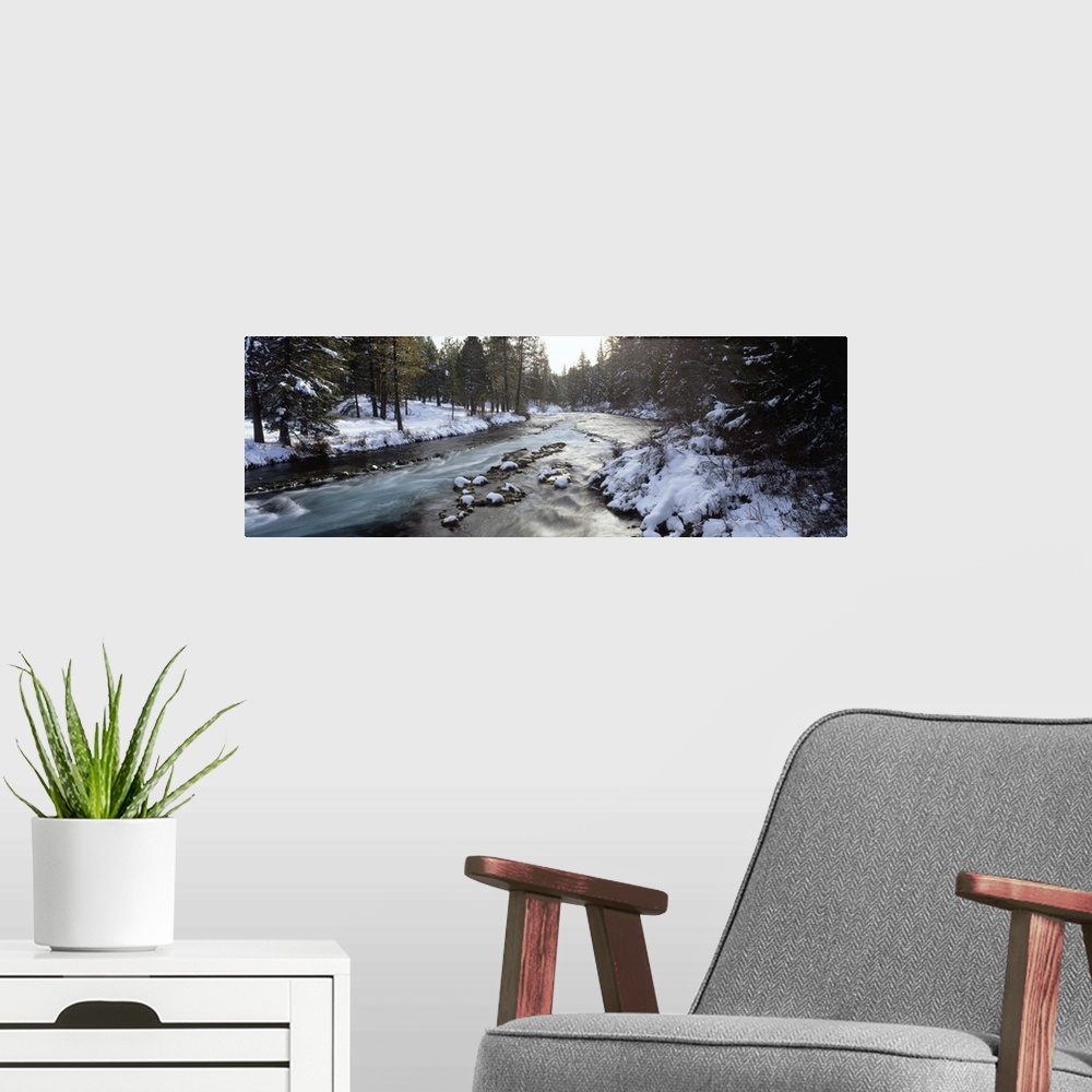 A modern room featuring Metolius River  Jefferson County OR