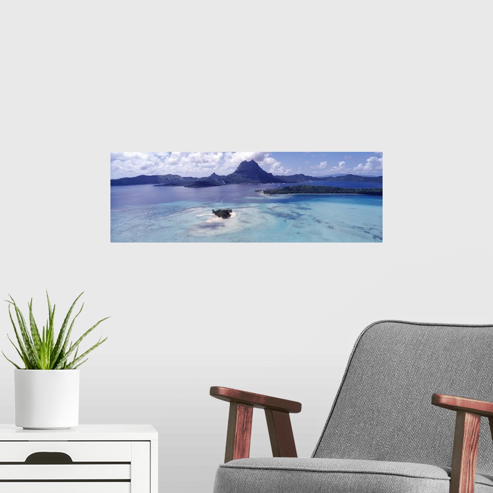 A modern room featuring Motu Tapu Bora Bora Island