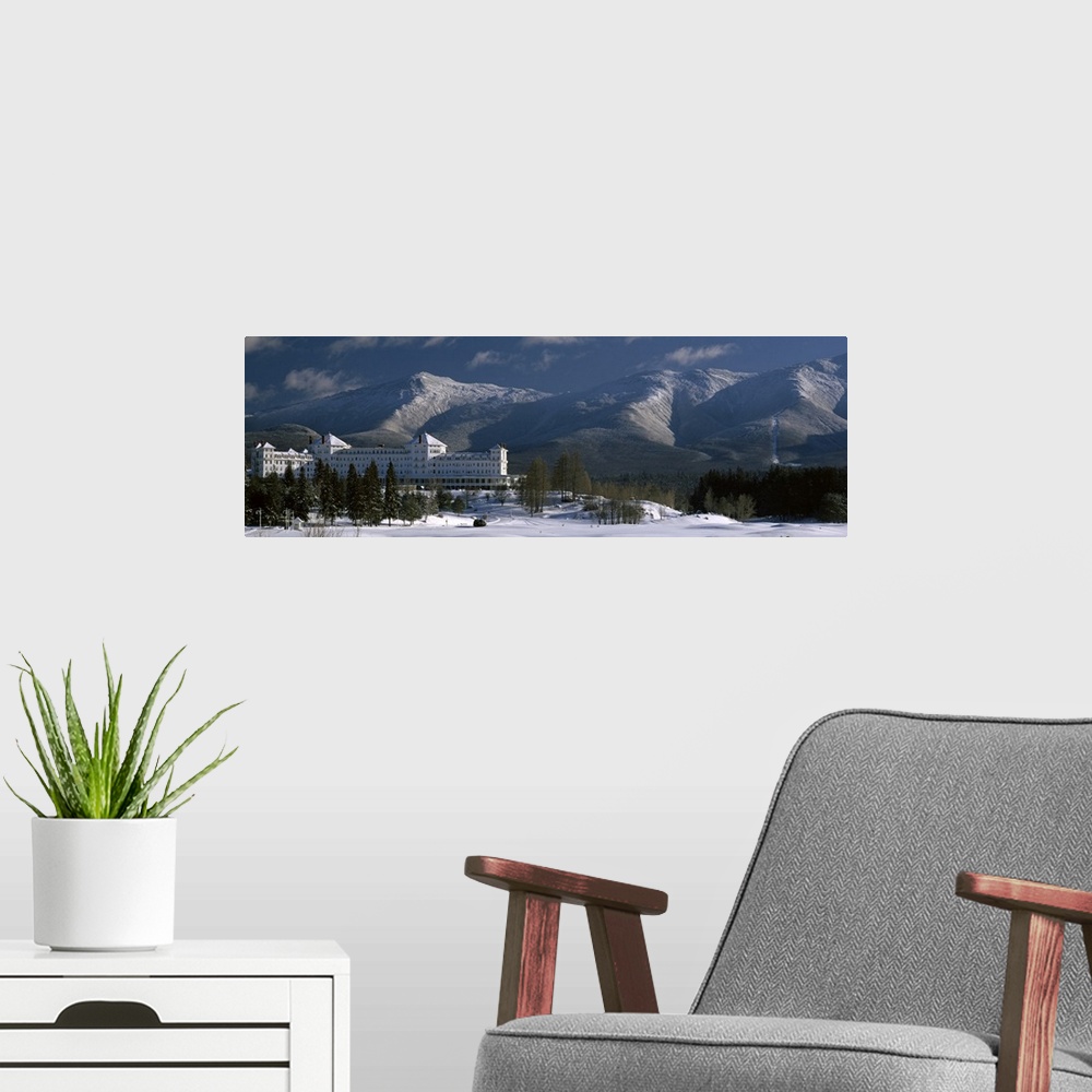 A modern room featuring Hotel on a hill, Mount Washington Hotel, Mt Washington, Bretton Woods, New Hampshire, USA