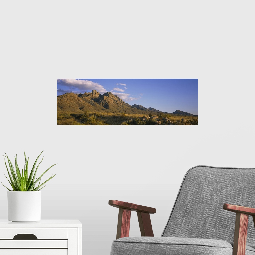 A modern room featuring Mountain range on a landscape, Organ Mountains, New Mexico