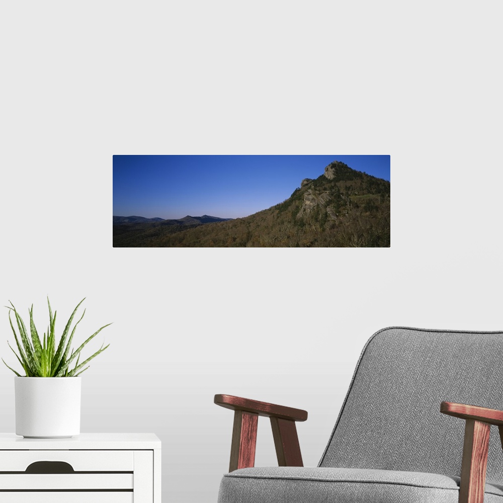 A modern room featuring Mountains on a landscape, Grandfather Mountain, Linville, North Carolina
