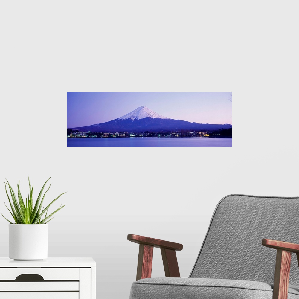 A modern room featuring Mt Fuji & Lake Kawaguchi Yamanashi Japan