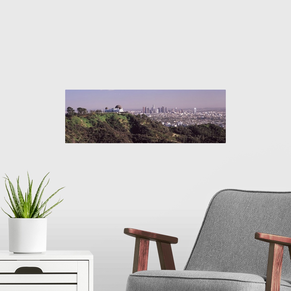 A modern room featuring Observatory on a hill with cityscape in the background Griffith Park Observatory Los Angeles Cali...