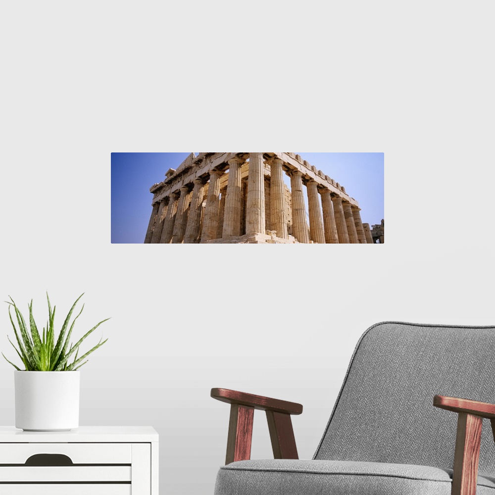 A modern room featuring Old ruins of a temple, Parthenon, Acropolis, Athens, Greece