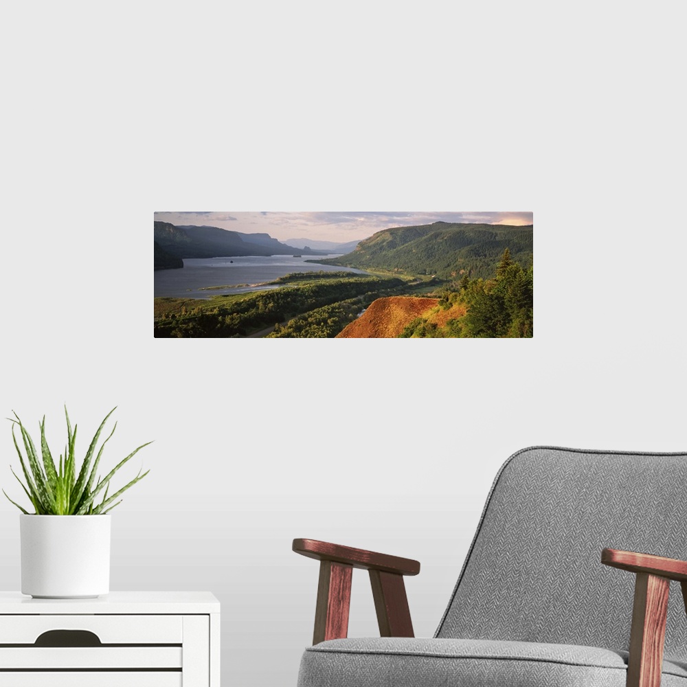 A modern room featuring Oregon, Columbia River Gorge, River flowing through the valley