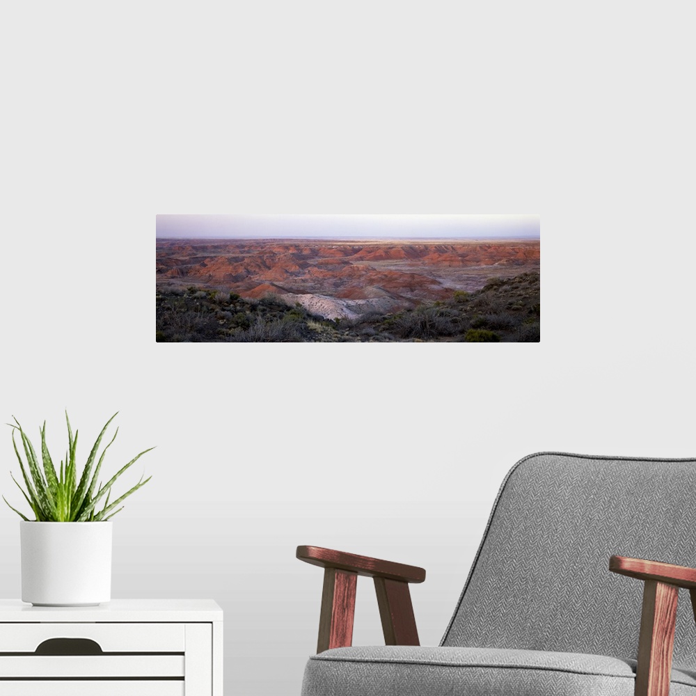 A modern room featuring Painted Desert Petrified Forest National Park AZ