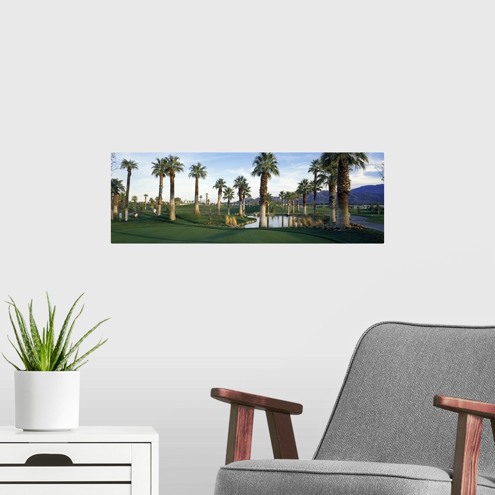 A modern room featuring Palm Springs Golf Course CA