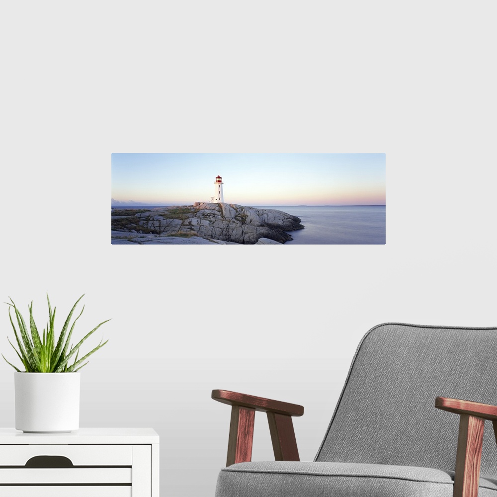 A modern room featuring Lighthouse at the coast, Peggy's Point Lighthouse, Peggy's Cove, Halifax Regional Municipality, N...