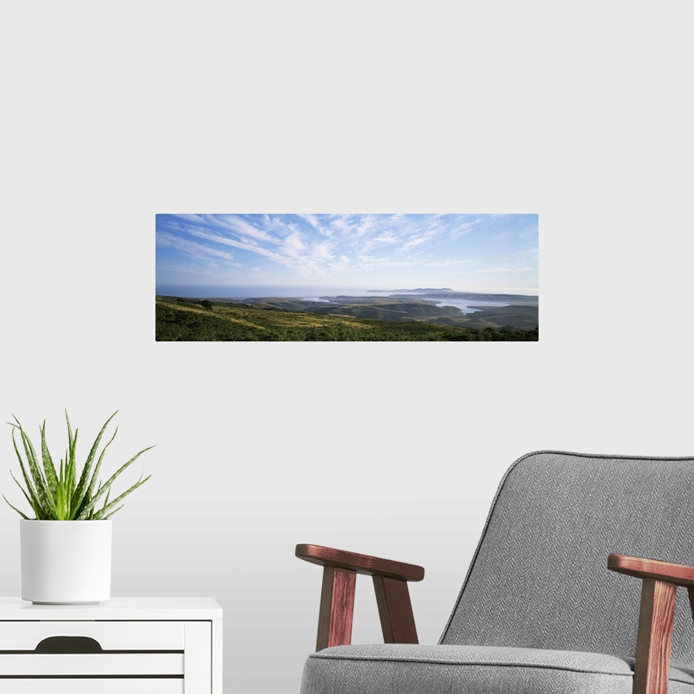 A modern room featuring Point Reyes National Seashore view from Mount Vision, Point Reyes Peninsula, Marin County, Califo...