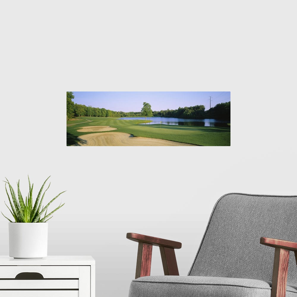 A modern room featuring Pond on a golf course, Tides Inn, Irvington, Virginia