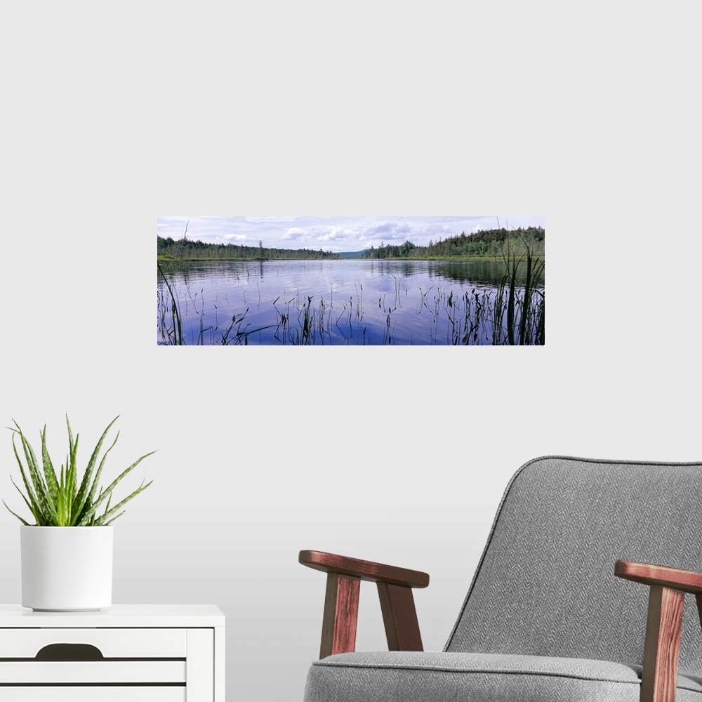 A modern room featuring Reflection of clouds in a lake, Raquette Lake, Adirondack Mountains, New York State
