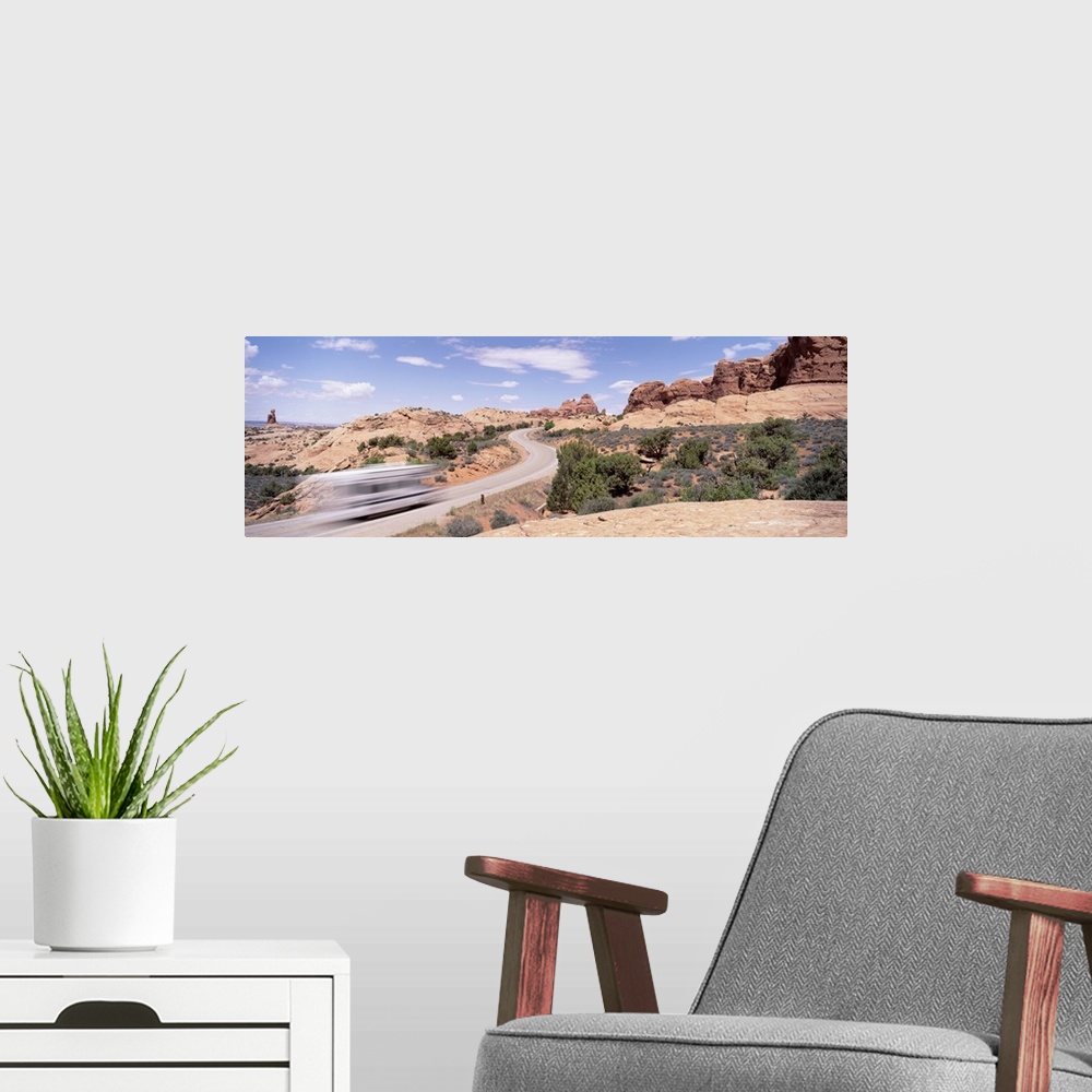 A modern room featuring Road Arches National Park UT
