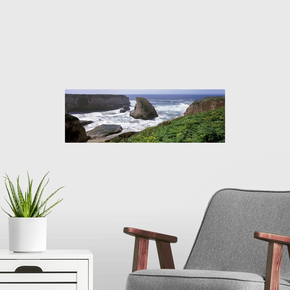 A modern room featuring USA, California, Santa Cruz County, Coastline