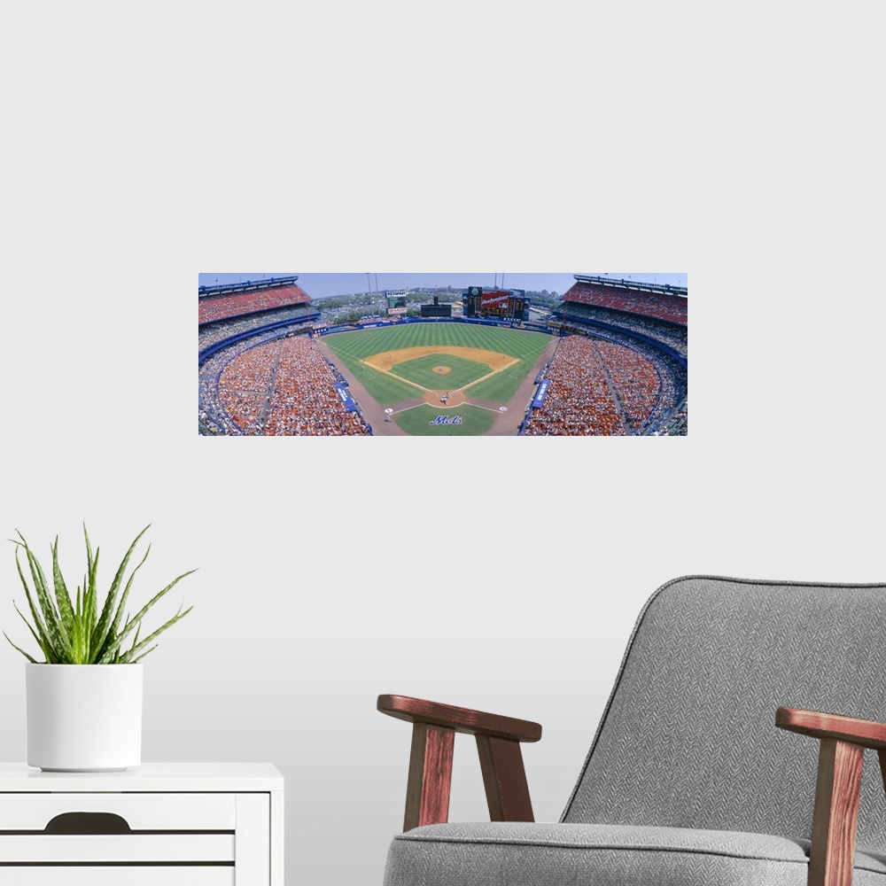 A modern room featuring Shea Stadium, NY Mets v. SF Giants, New York