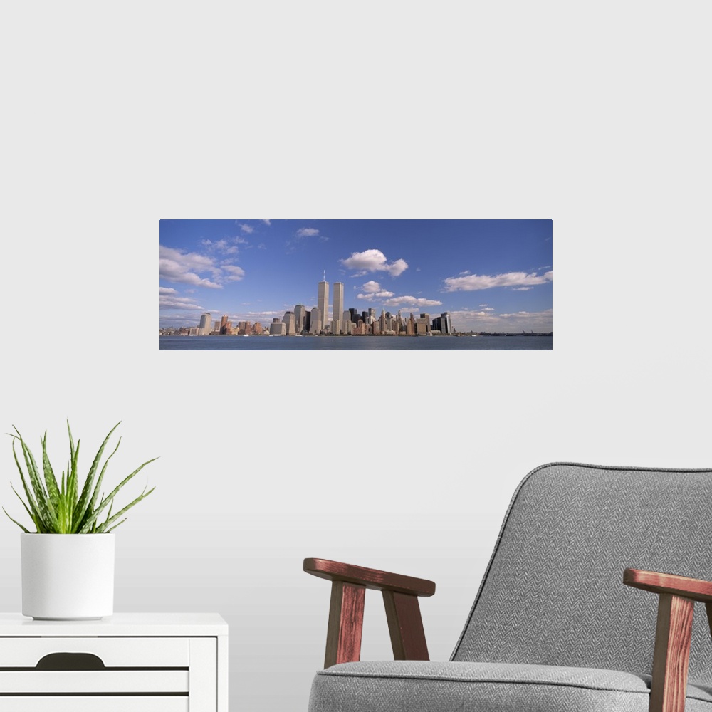 A modern room featuring Skyline New York NY