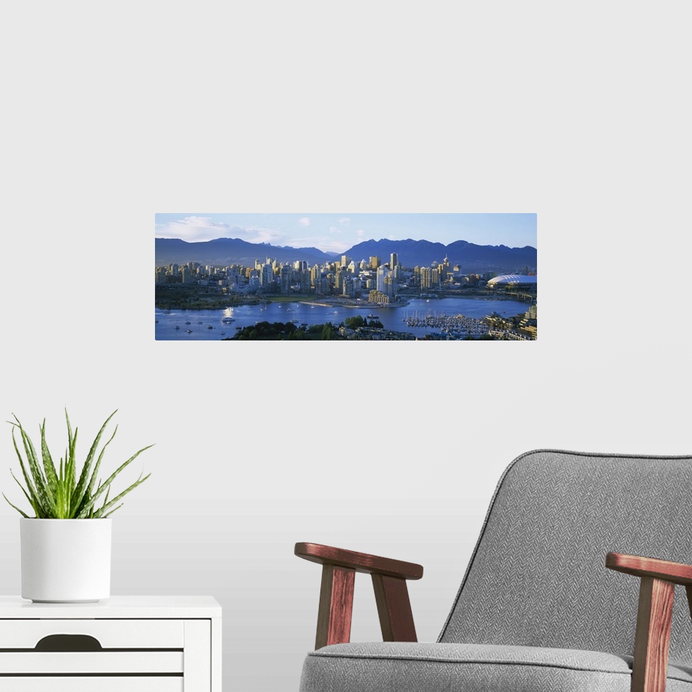 A modern room featuring Skyscrapers at the waterfront, Vancouver, British Columbia, Canada