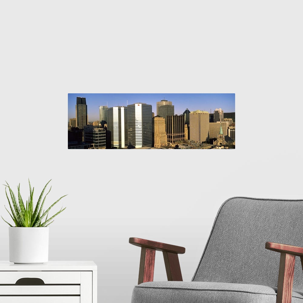 A modern room featuring Skyscrapers in a city, Montreal, Quebec, Canada