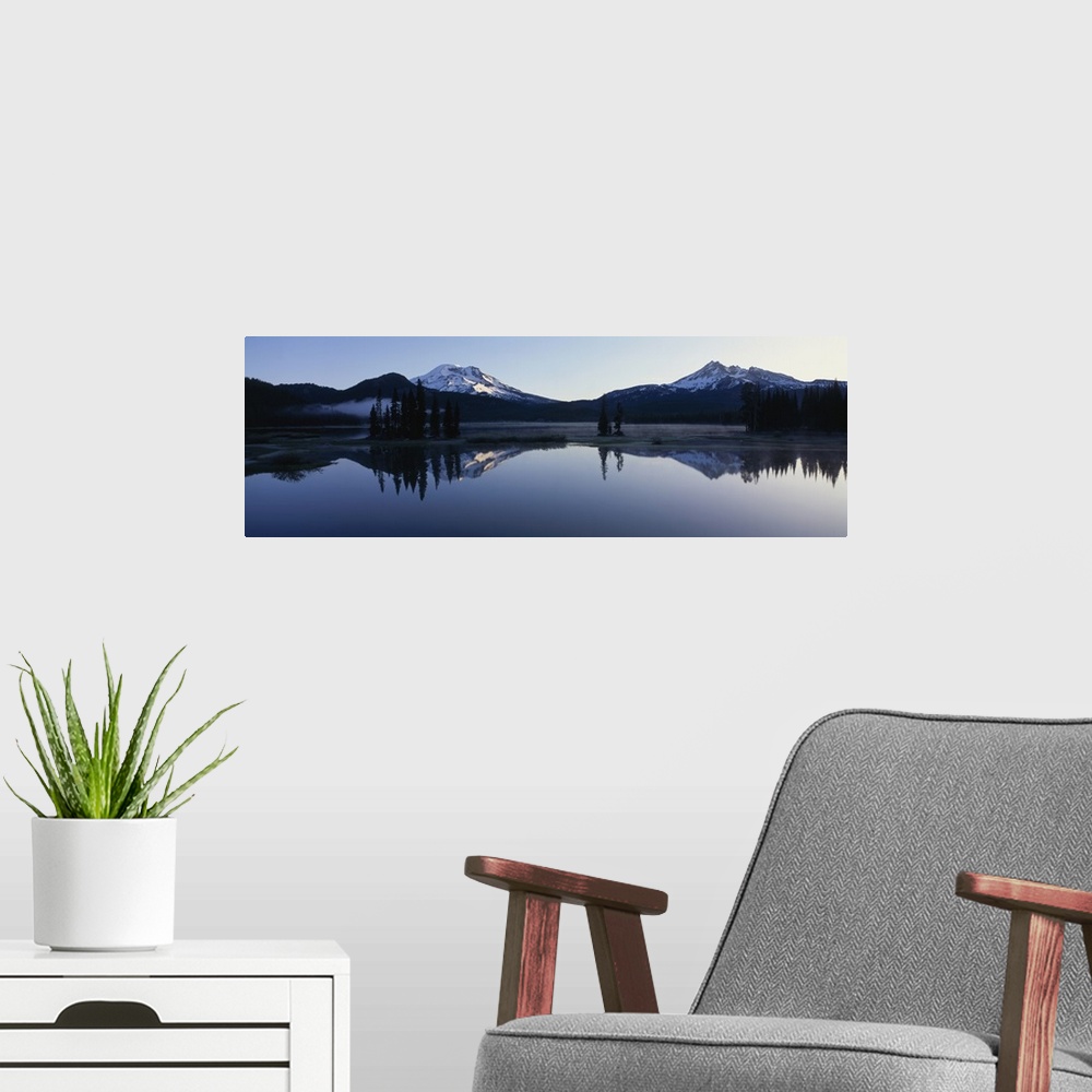 A modern room featuring Sparks Lake Deschutes National Forest OR