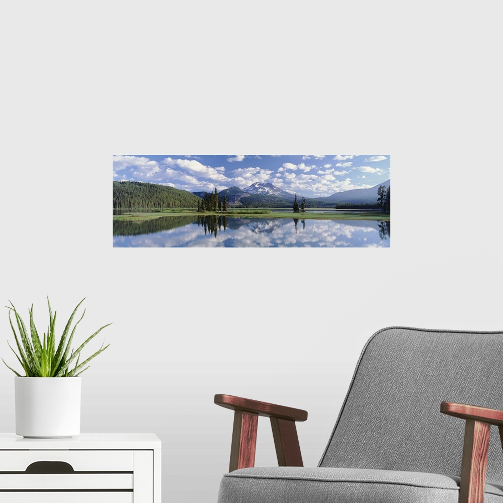 A modern room featuring Sparks Lake OR