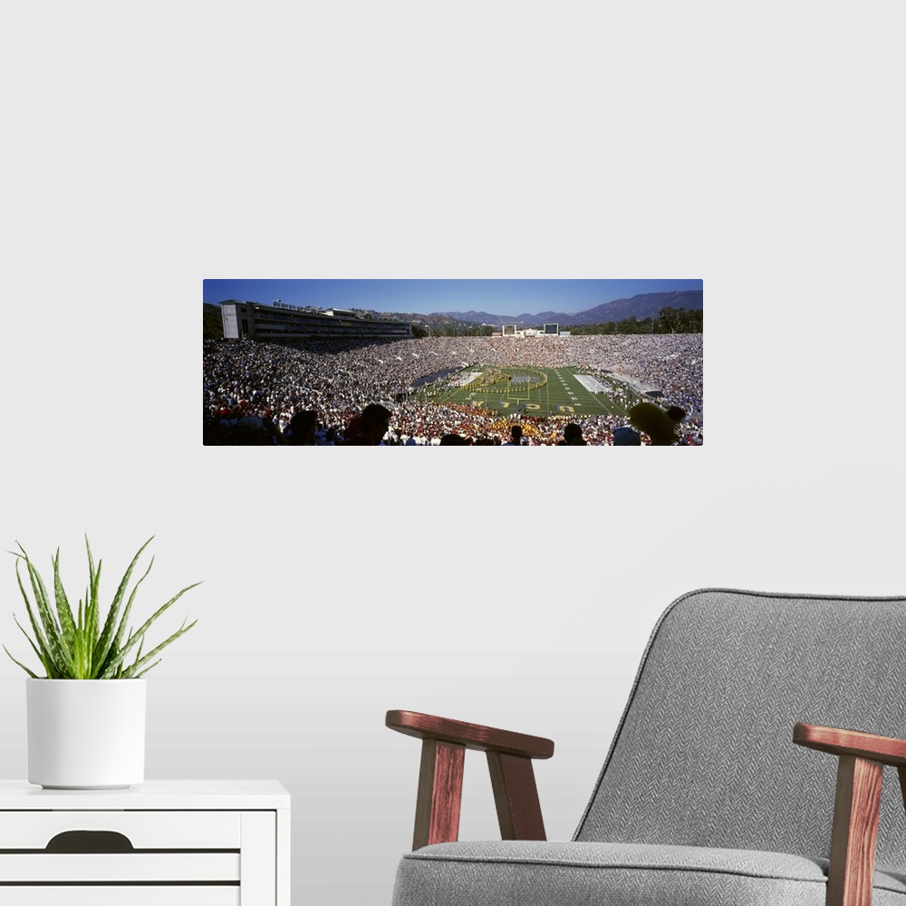 A modern room featuring Spectators watching a football match Rose Bowl Stadium Pasadena City of Los Angeles Los Angeles C...