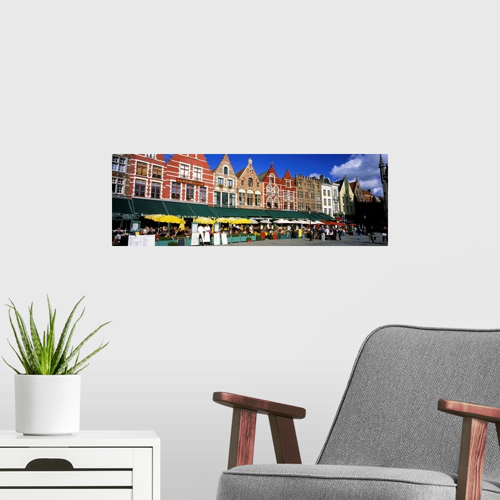 A modern room featuring Street Scene Brugge Belgium